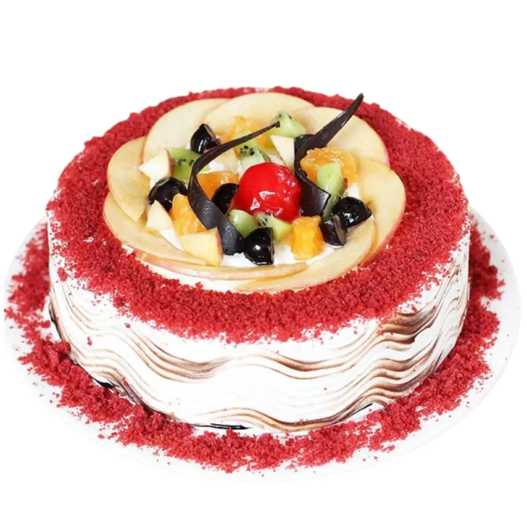 Sugarless Red Velvet Fruit Cake