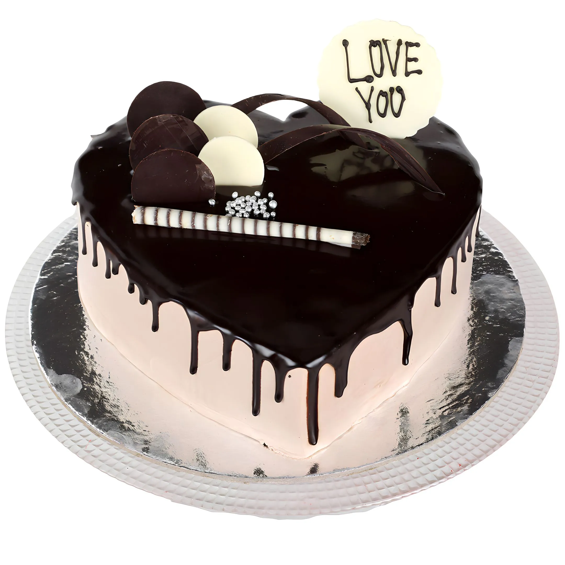 Delicious Heart Shaped Chocolate Cake