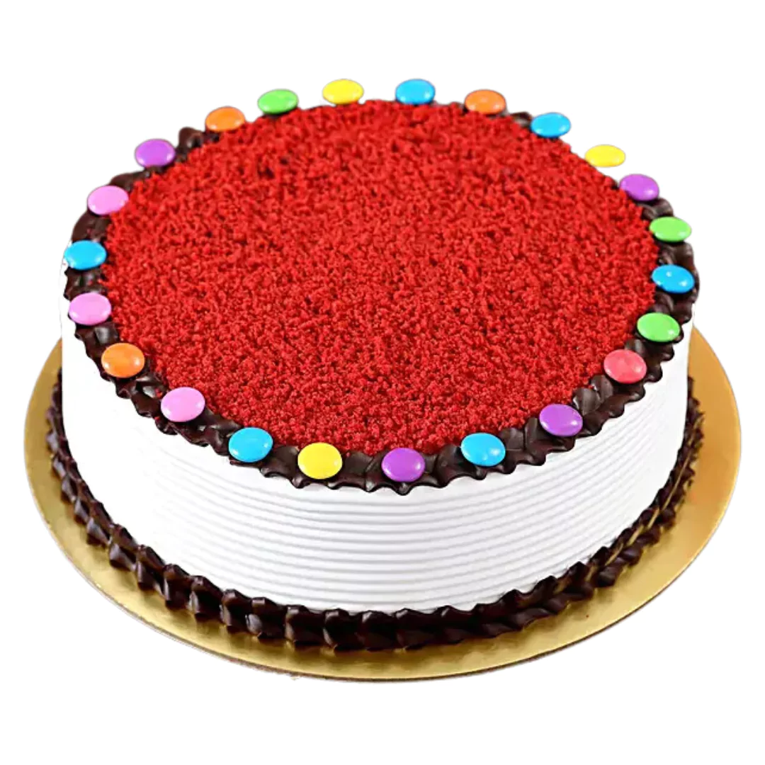 Red Velvet Cake with Gems