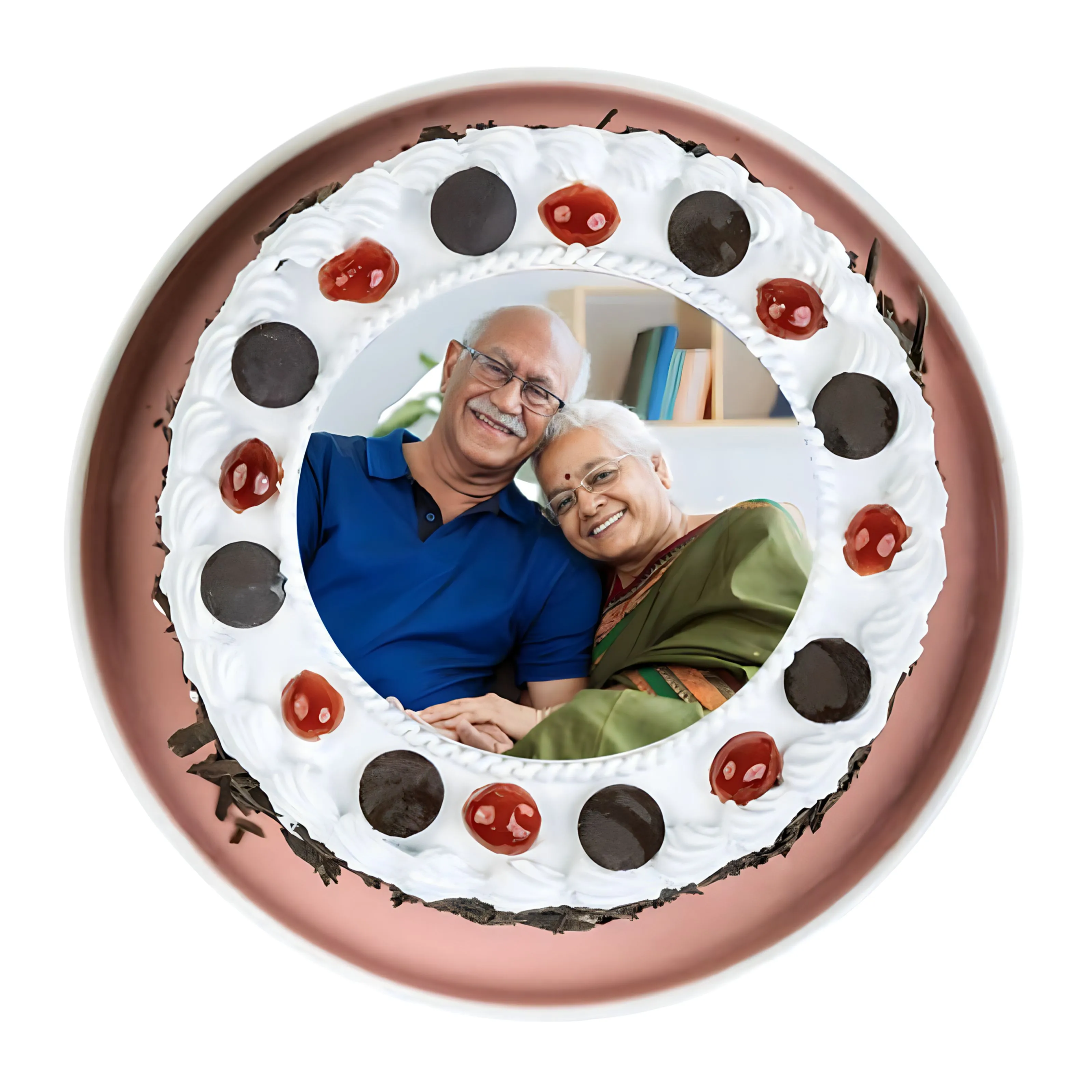 Round Black Forest Photo Cake