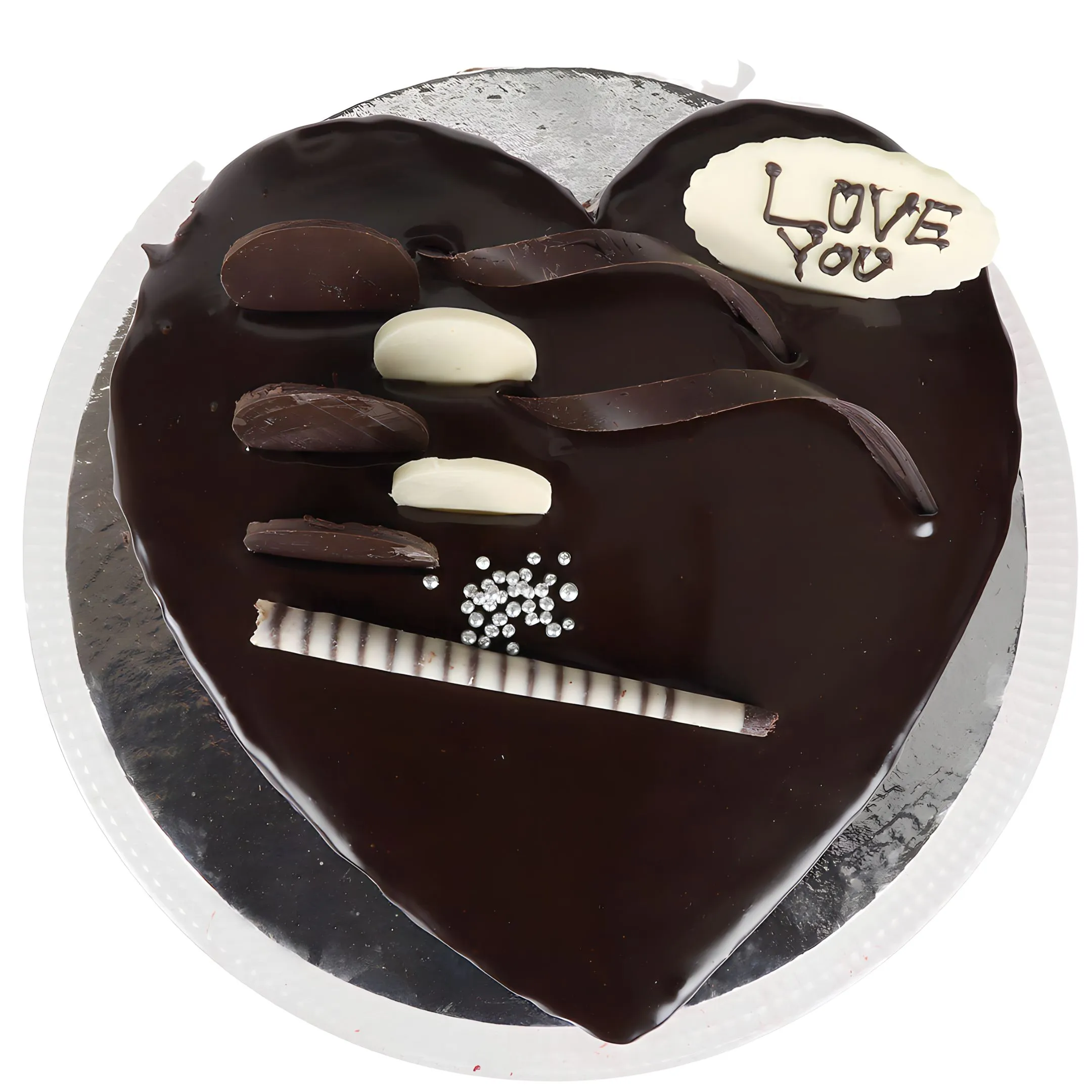 Delicious Heart Shaped Chocolate Eggless Cake