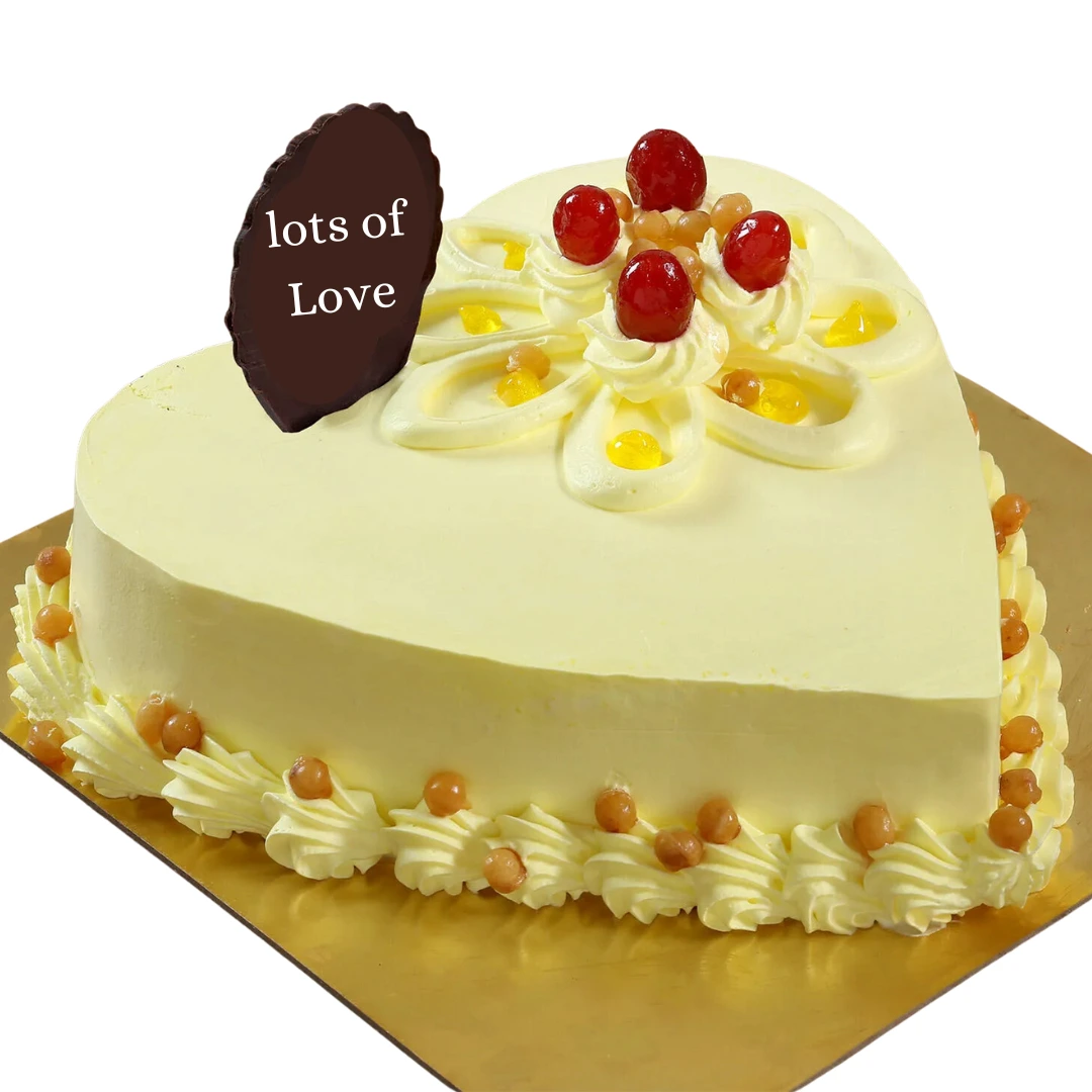 Butterscotch Heart Shape Cake
