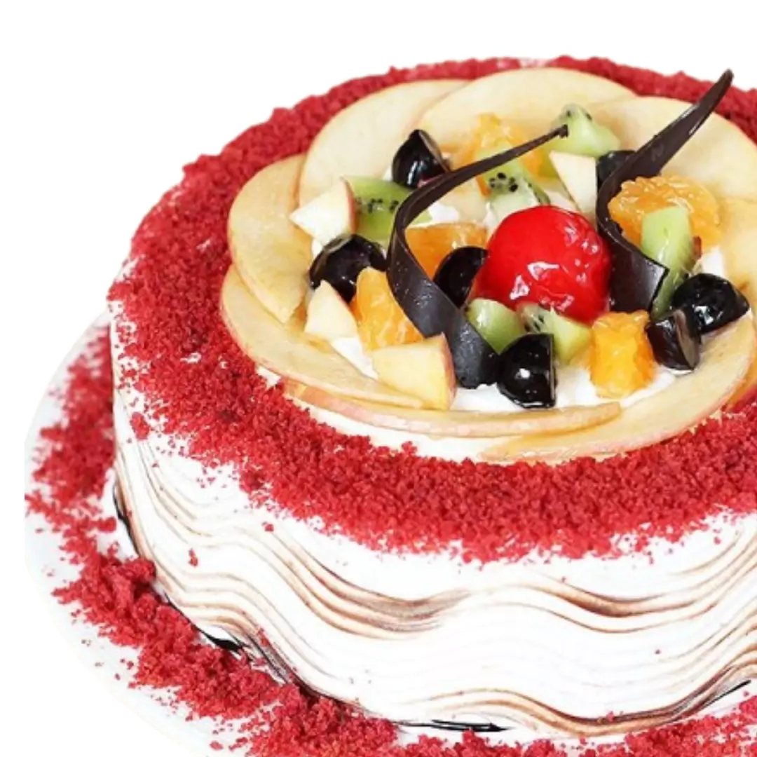 Sugarless Red Velvet Fruit Cake