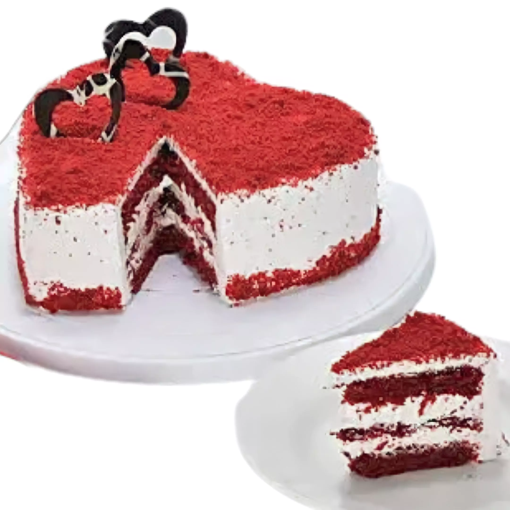 Red Velvet Heart Cake