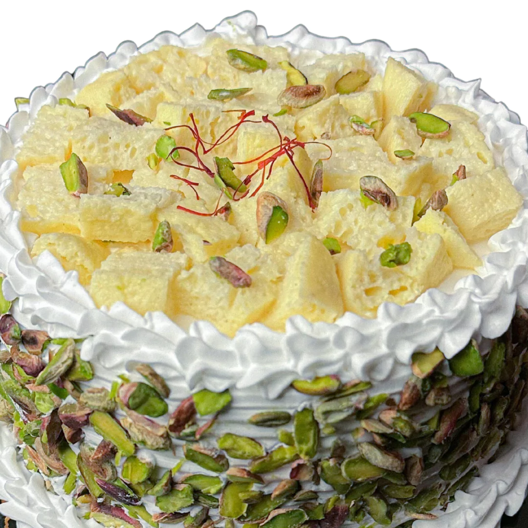 Rasmalai Cake with Pista