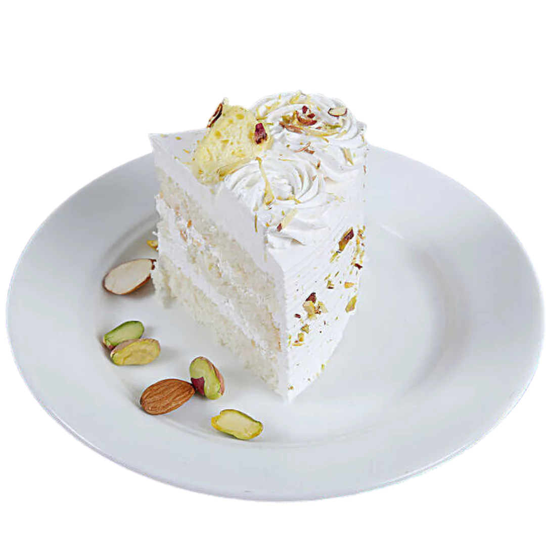 Vanilla Flavored Pista Rasmalai Cake