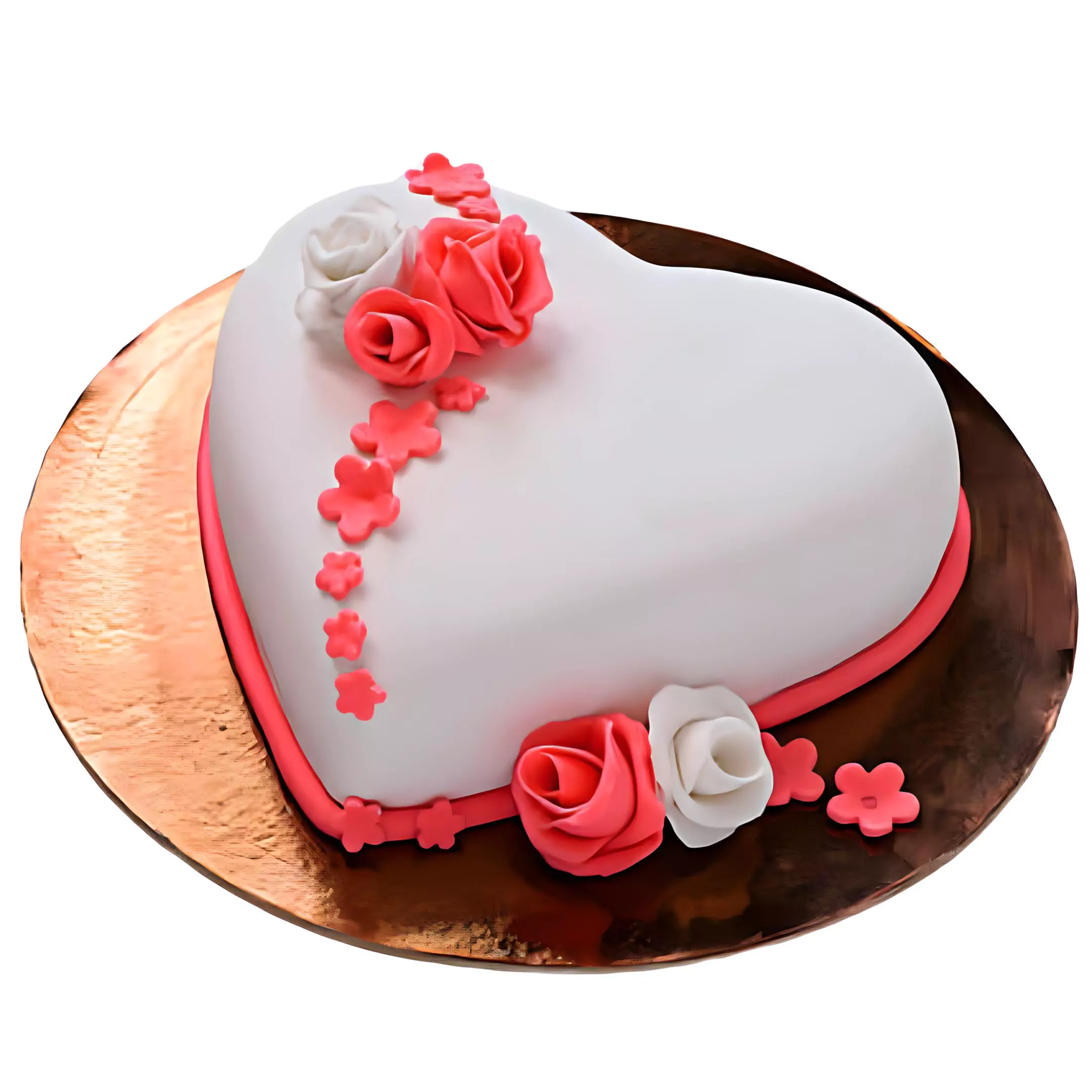 Strawberry Heart Shape Cake