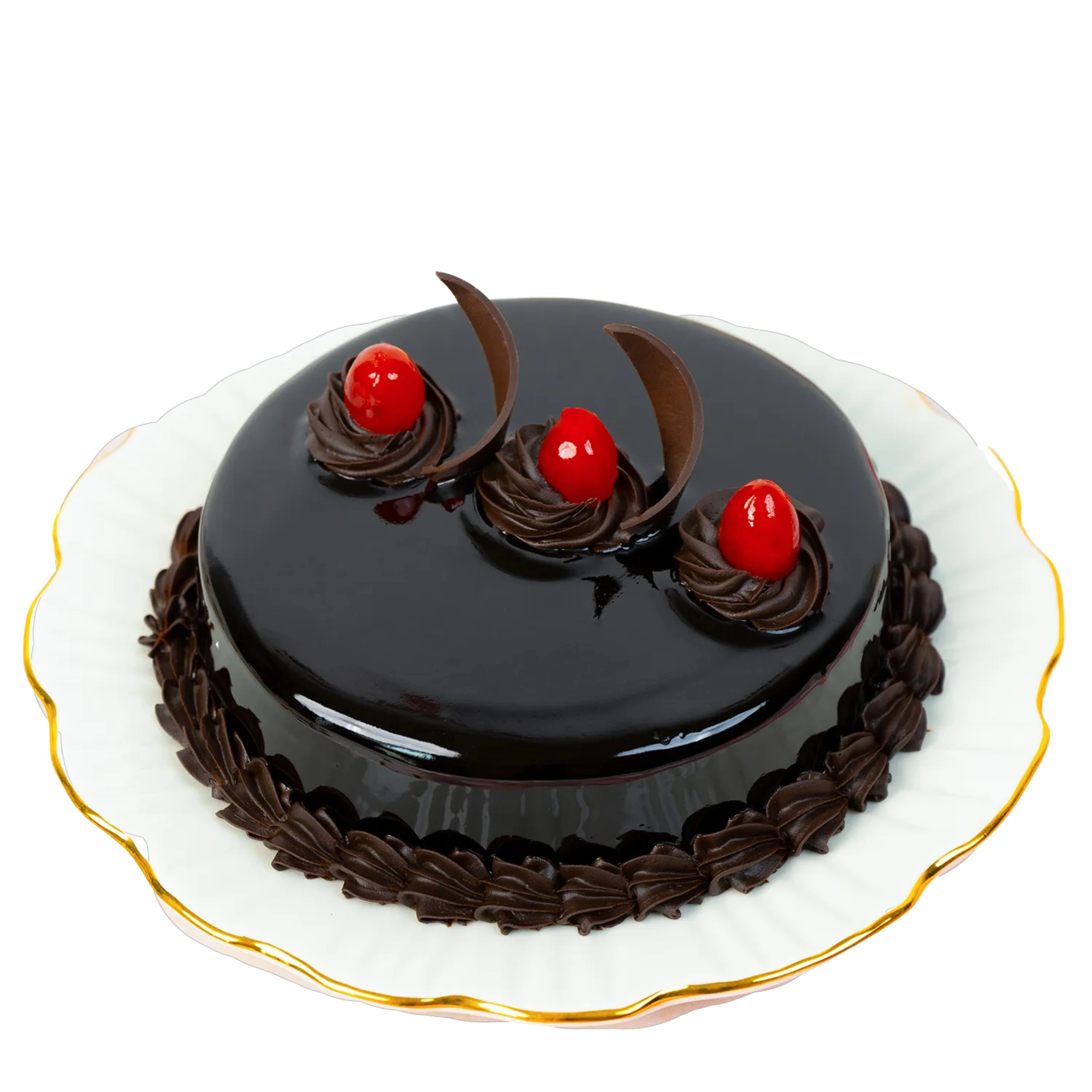Decorated Chocolate Truffle Cake