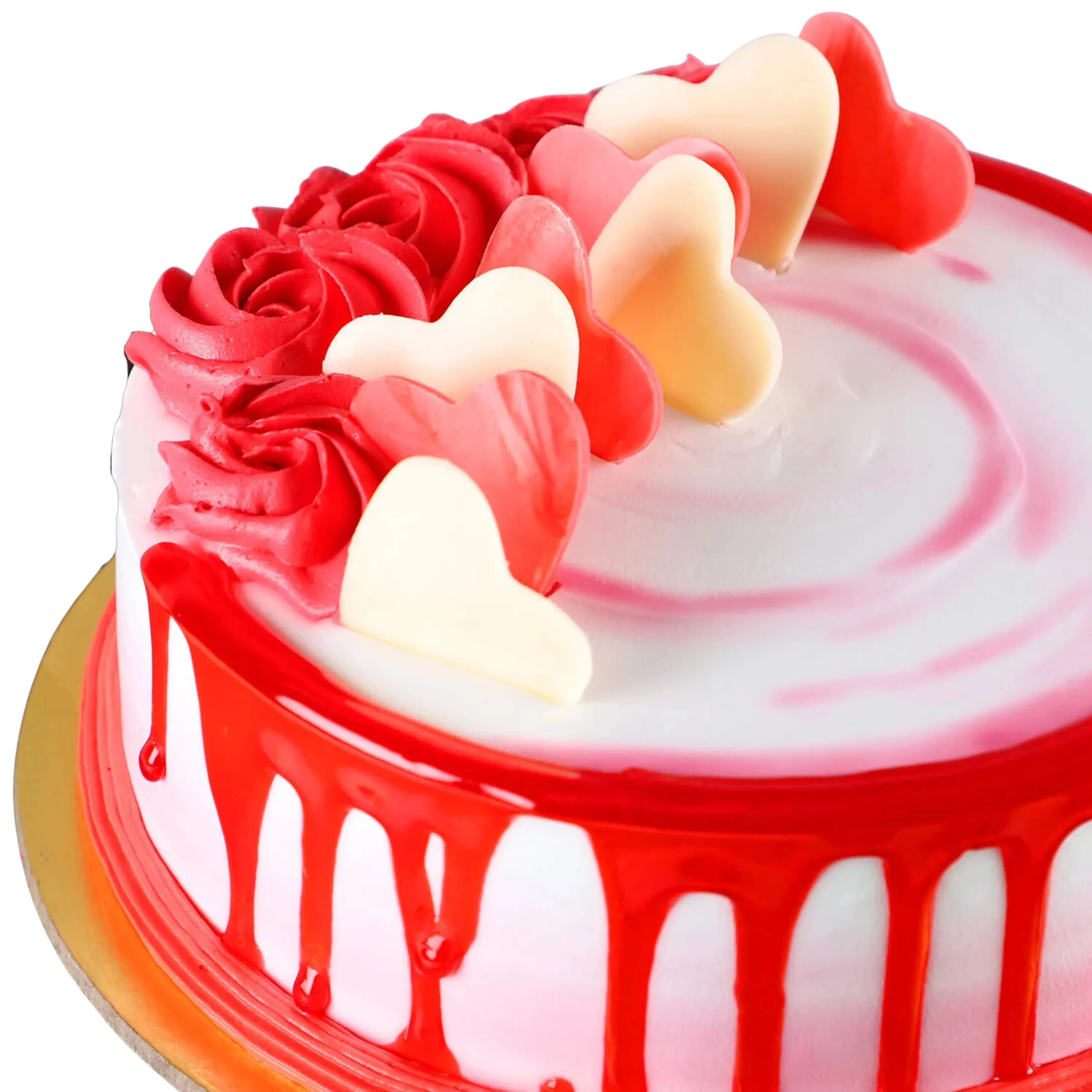 Red Roses Strawberry Cake