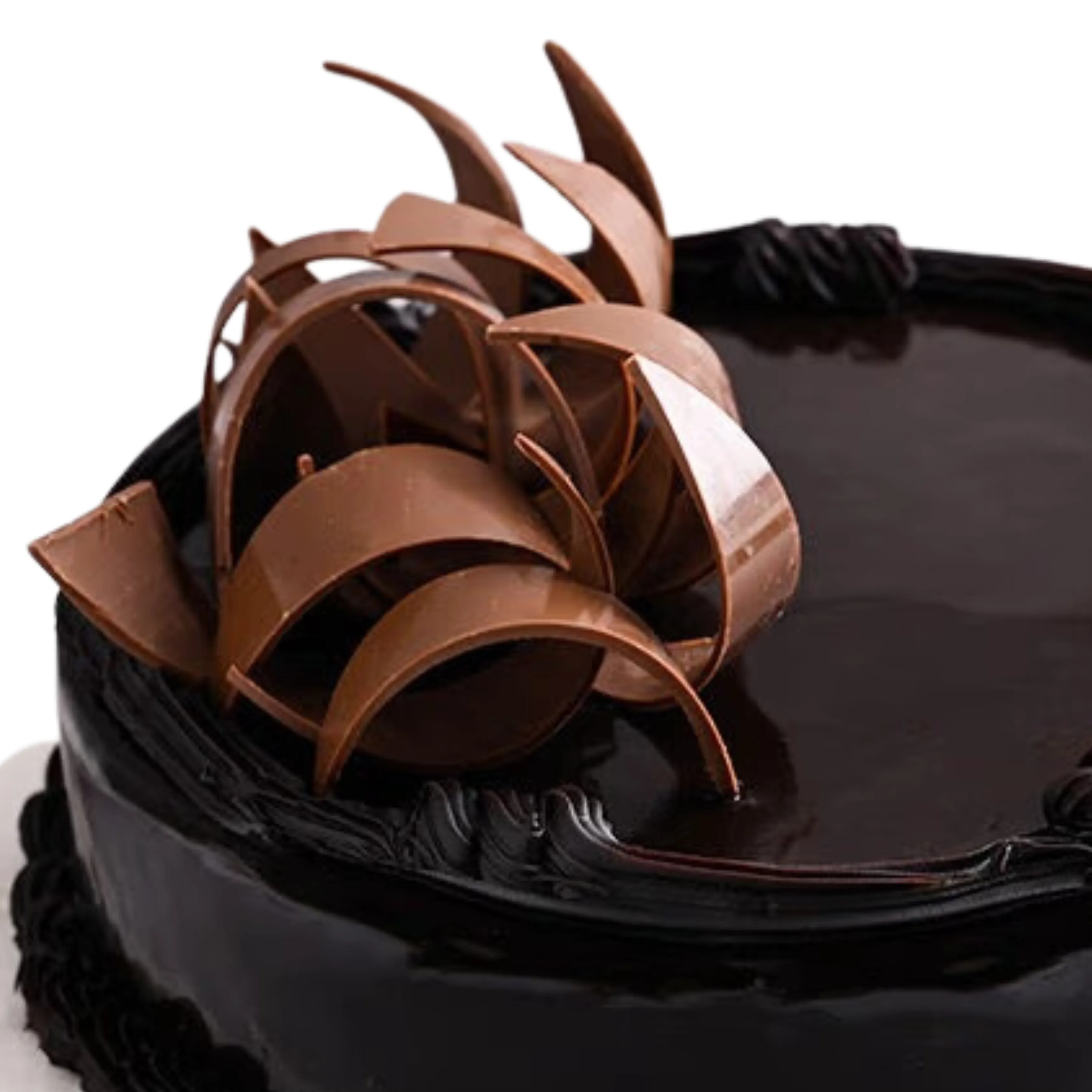 Round Chocolate Truffle Glaze Cake